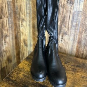 Akira thigh high boots with 4 pockets